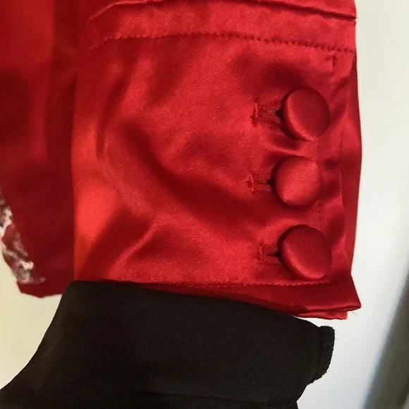 Dennis by Dennis Basso Women’s Red Spring Coat Size Large Festive color, EUC. - Picture 10 of 17